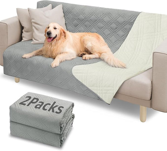 LOOBANI Waterproof Dog Blanket 2 Pack 54×82in, Light