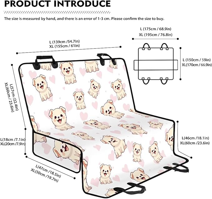 AFPANQZ Cute Cartoon Dog Car Dog Cat Seat