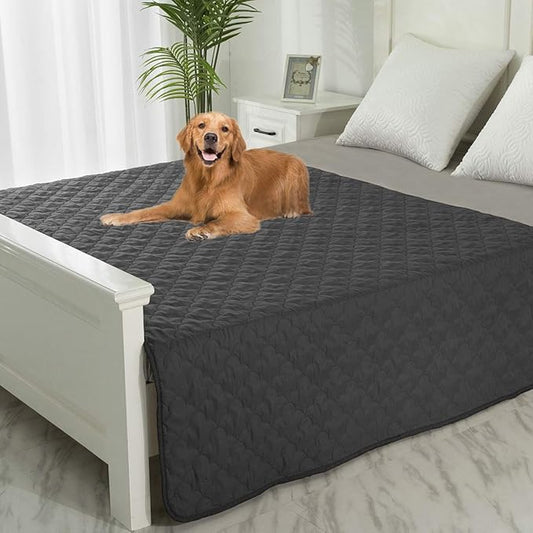 SPXTEX Dog Bed Cover Washable Pee Pads Dog Blankets for Puppy Large Dog Cat,Sofa Reversible Changing Pad Reusable 1 Piece（68"x82",Chocolate+Dark Grey）