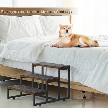 Dog Stairs for Small Dogs 3 Steps Pet Stairs Dog Stairs Steps for Couches High Beds 100lbs