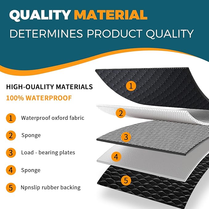 Dog Car Seat Cover for Back Seat Hard Bottom Heavy Seat Extender for Dogs