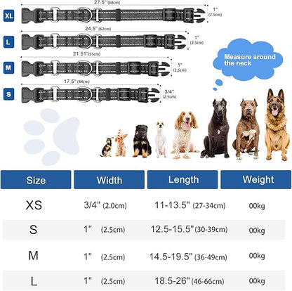 Reflective Martingale Dog Collars. Dog Collar with Quick