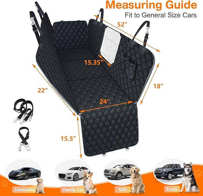 PETICON Back Seat Extender for Dogs with Hard Bottom