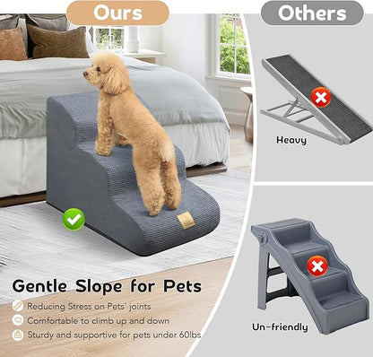 Mestuel Dog Stairs for Small Dogs 60 lbs,