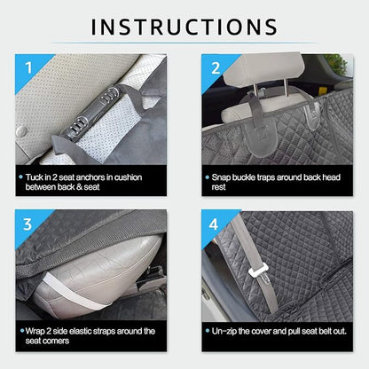 Vailge Bench Dog Car Seat Cover for Back Seat 100% Waterproof