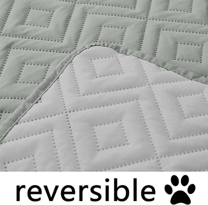 hyha Waterproof Dog Blanket, Soft Dog Bed Cover Pet Blankets, Waterproof Sofa Couch Cover for Dogs Washable, Reversible Pet Couch Covers for Sofa Furniture (68x82 Inch, Grey/Light Grey)