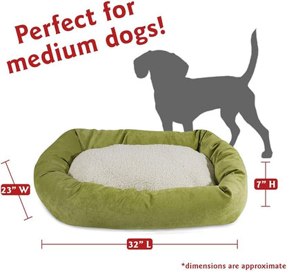 32 inch Apple Villa Collection Sherpa Bagel Dog Bed