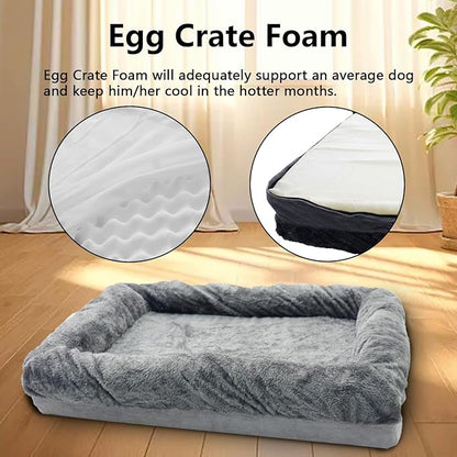 PatLoom Plush Dog Crate Bed (35in)