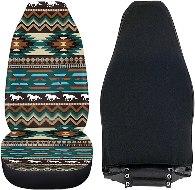 UNICEU Tribal Horse Car Seat Cover Western High