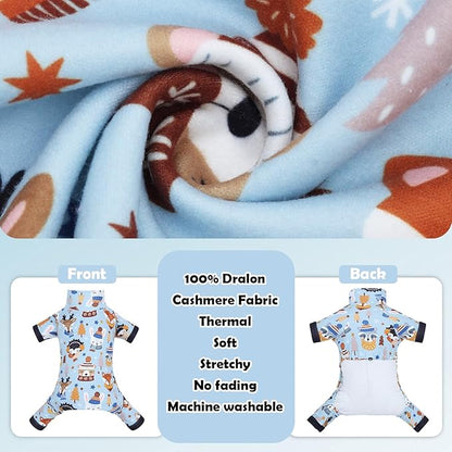 CuteBone Turtleneck Dog Pajamas Pet Clothes Thermal Dralon Onesie Cashmere High-Necked Puppy Pjs Coat GP10L