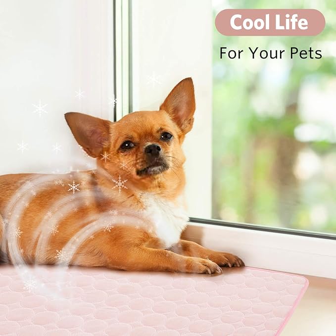 SHEJIZE Dog Cooling Mat 28x40inch/70x100cm, Fabric,