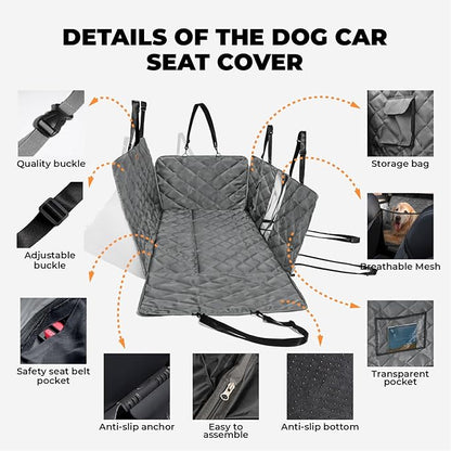 FUNNYFUZZY back seat extender for dogs 100% Waterproof