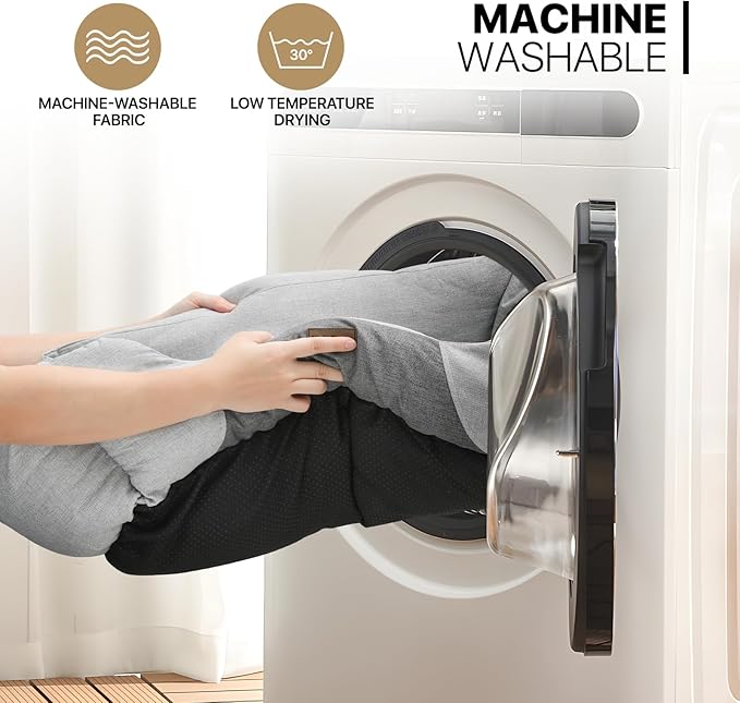 MoNiBloom 32"x26"x8" Dog Beds for Large Size Dogs Machine-Washable Linen-Like Fabric Pet Beds Warming Cozy Soft Bed for Dogs and Cat