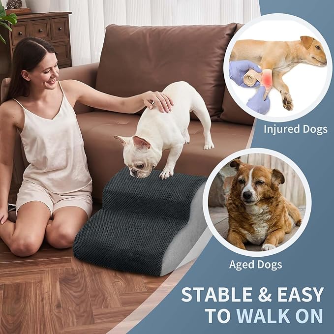 BOMOVA Dog Stairs for Small Dogs 2-Step Dog 2/3/4/5 Steps