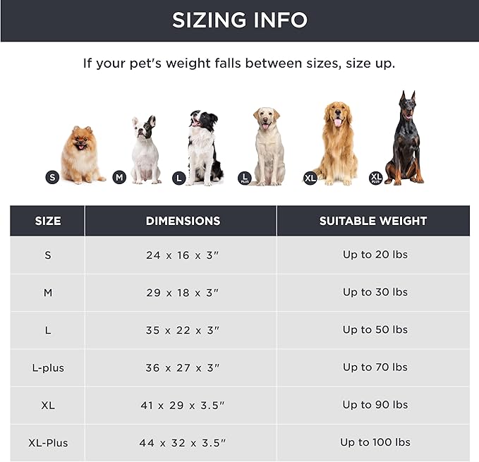 Bedsure Memory Foam Dog Bed for Medium Dogs