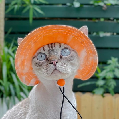 Pet hat with Ear Holes Sunscreen Baseball Cap Suitable for Small and Medium-Sized Dogs Outdoor Climbing hat in Summer Pet Products (Small