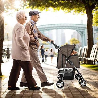 Small Dog Stroller 33lbs (Coffee)