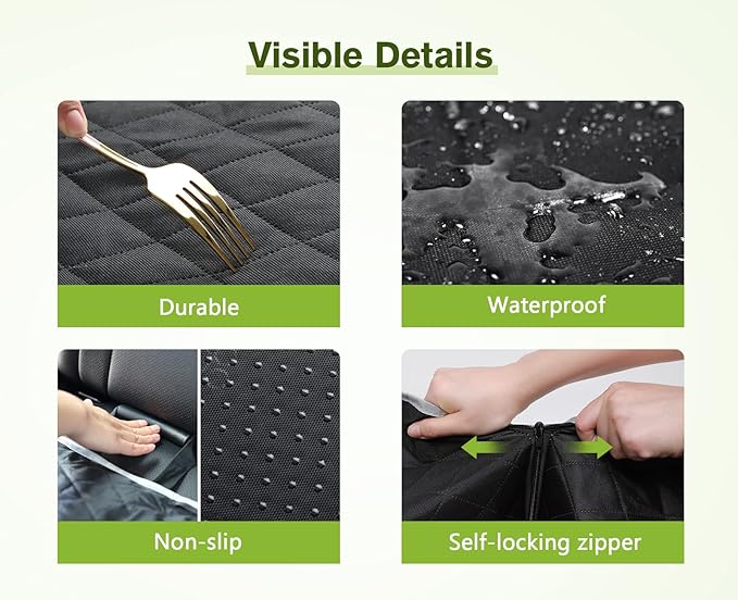 Pecute Dog Car Seat Cover for Back Seat Truck(57x 53in)