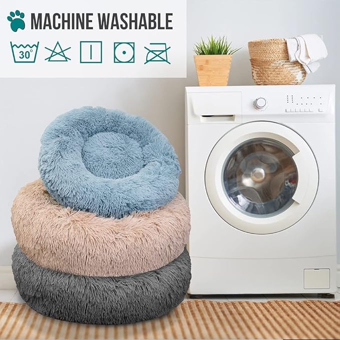 PetAmi Calming Dog Bed for Small Medium Dog Cat 45 lbs, 30 inch,