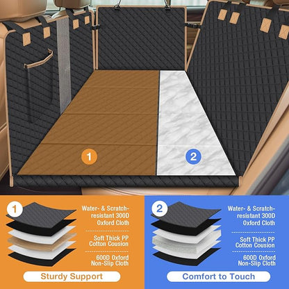 Dog Car Seat Cover for Back Seat Truck,4 Panels