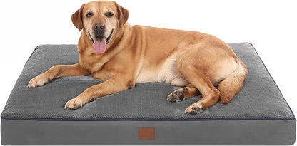 Bedfolks 4" Thick Orthopedic Dog Bed for Jumbo Dogs