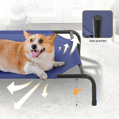 MoNiBloom Elevated Dog Bed Cooling Raised Ped Bed Portable Dog Cot for Camping or Beach 42 Inches