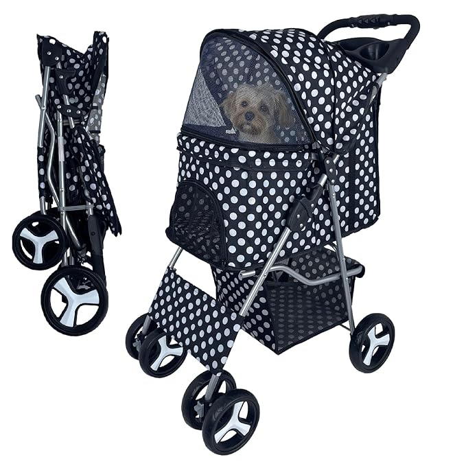 Small Dog Stroller 33lbs (Black
