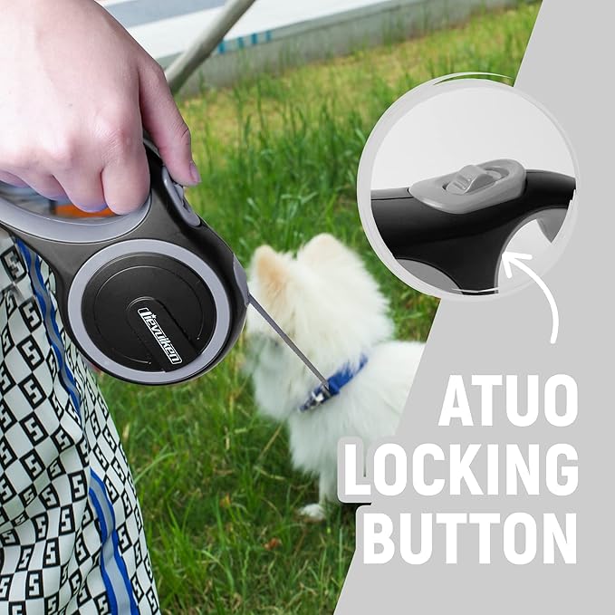 16 FT Retractable Dog Leash with No Tangle for Dog up to 44lbs