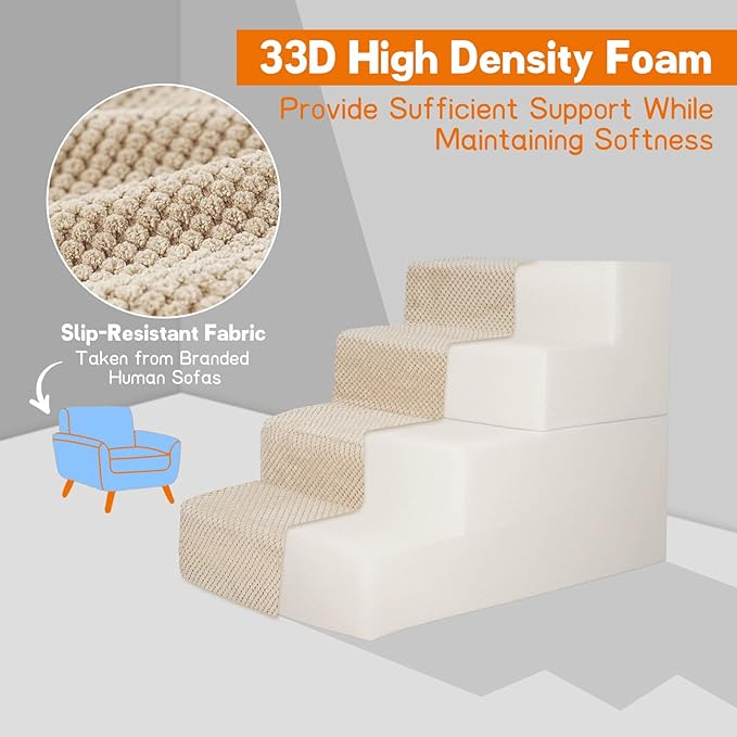 Supet Dog Stairs for Small Medium Large Dogs to Get on Bed