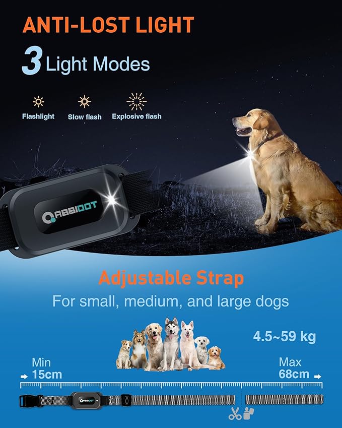 ABBIDOT Dog Shock Collar with Remote Control 4100 ft 178 Levels, 4 Correction 10-130 Lbs, 6 Dogs