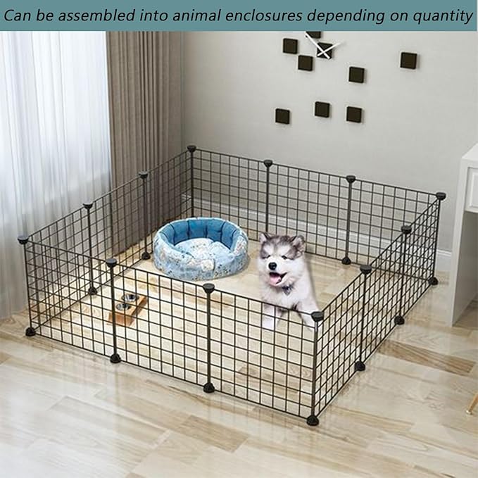 Dog Gates, Stair Gates, Barrier Gates, pet Gates, Dog enclosures, Easy to Assemble, can be Put Together into as Many Models as Needed (Single Piece 13.8 * 13.8 inches, 6 Pieces Total)