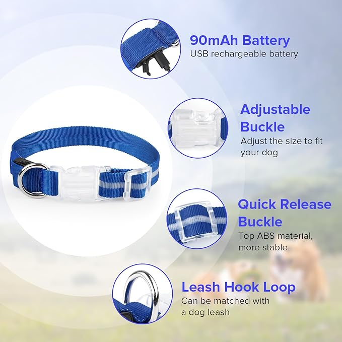 Led Dog Collar for Night Walking