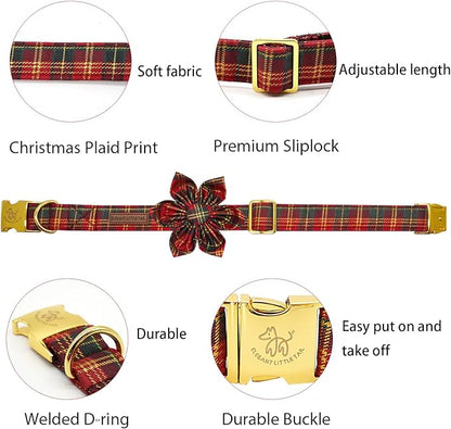 Elegant little tail Dog Collar with Flower