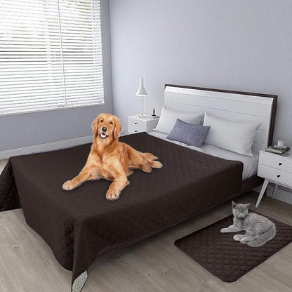 Easy-Going 100% Waterproof Dog Bed Cover, Non-Slip Pet Blanket for Furniture, Washable Couch Cover, Repleasement Sofa Cover (68x82 in,Chocolate)