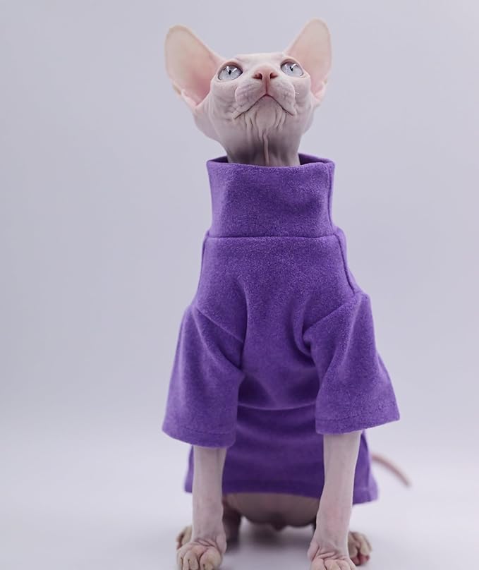 DUOMASUMI Sphynx Cat Clothes Self-Heating Warm Thermal Underwear Hairless Cat Clothes for Sphynx
