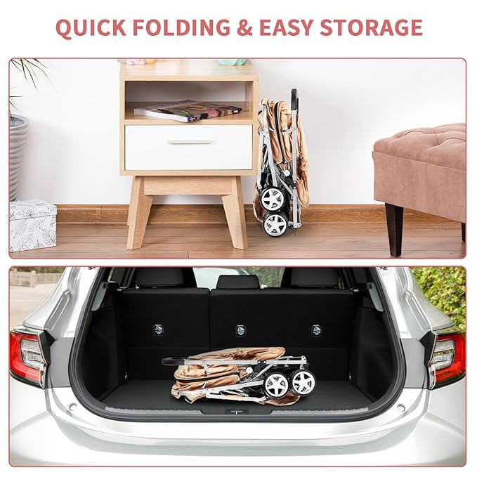 Double Pet Stroller 2 Dogs