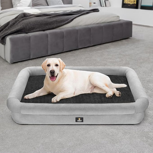 Veehoo XXL Dog Bed for Large Dogs 4-Sides Bolster