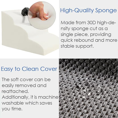 Furnishh Dog Stairs for Small Dogs High Bed Couch Chair 22.8 Inches 4-Step Pet