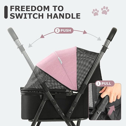 SWITTE Dog Stroller for Small Medium Dogs 4 Universal