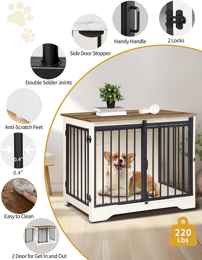 Dog Crate Furniture 32" Double