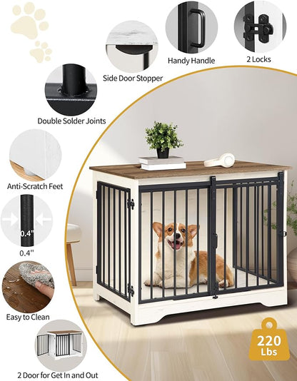 Dog Crate Furniture 32" Double