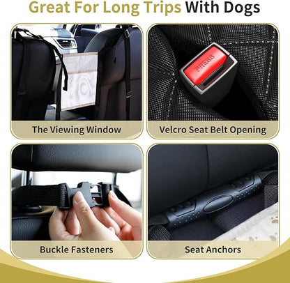 Easy-Going Waterproof Back Seat Extender for Dogs (53"x48", Black)