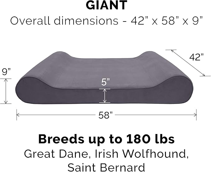 Furhaven Replacement Dog Bed Cover Microvelvet Contour Luxe Lounger