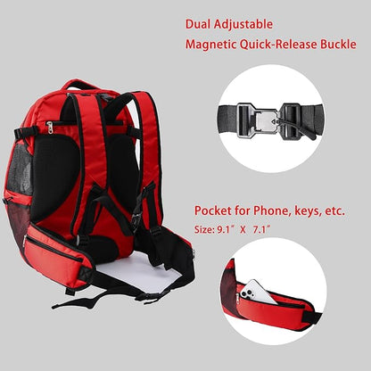 2024 New Large Pet Backpack| Dog Backpack for Most Dog Sizes Travel&Hiking Pet Carrier Backpack with Safety leash More large Ventilations Double-layer Structure