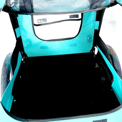 Premium Light Green Pet Stroller 88lb Capacity