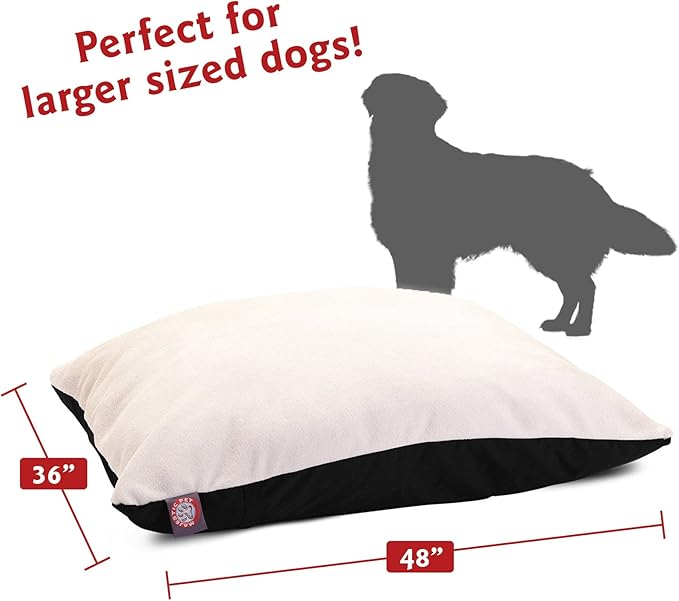 36x48 Black Rectangle Pet Dog Bed By Majestic Pet Products Large