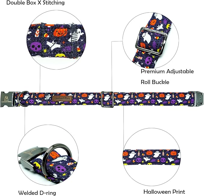 Lionheart glory Dog Collars Fall Halloween Pumpkin Collar