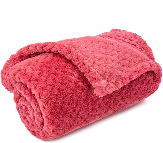 Dog Blanket or Cat Blanket or Pet Blanket (M/32" x 40", Cranberry)
