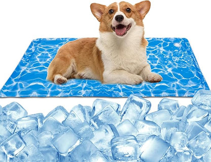 Dog Cooling Mat Portable Water Injection Pet Cooling (18.89X35.43Inch)