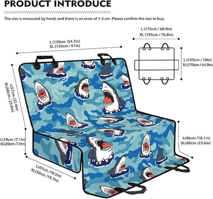AFPANQZ Cartoon Shark Seat Cover for Cars Back